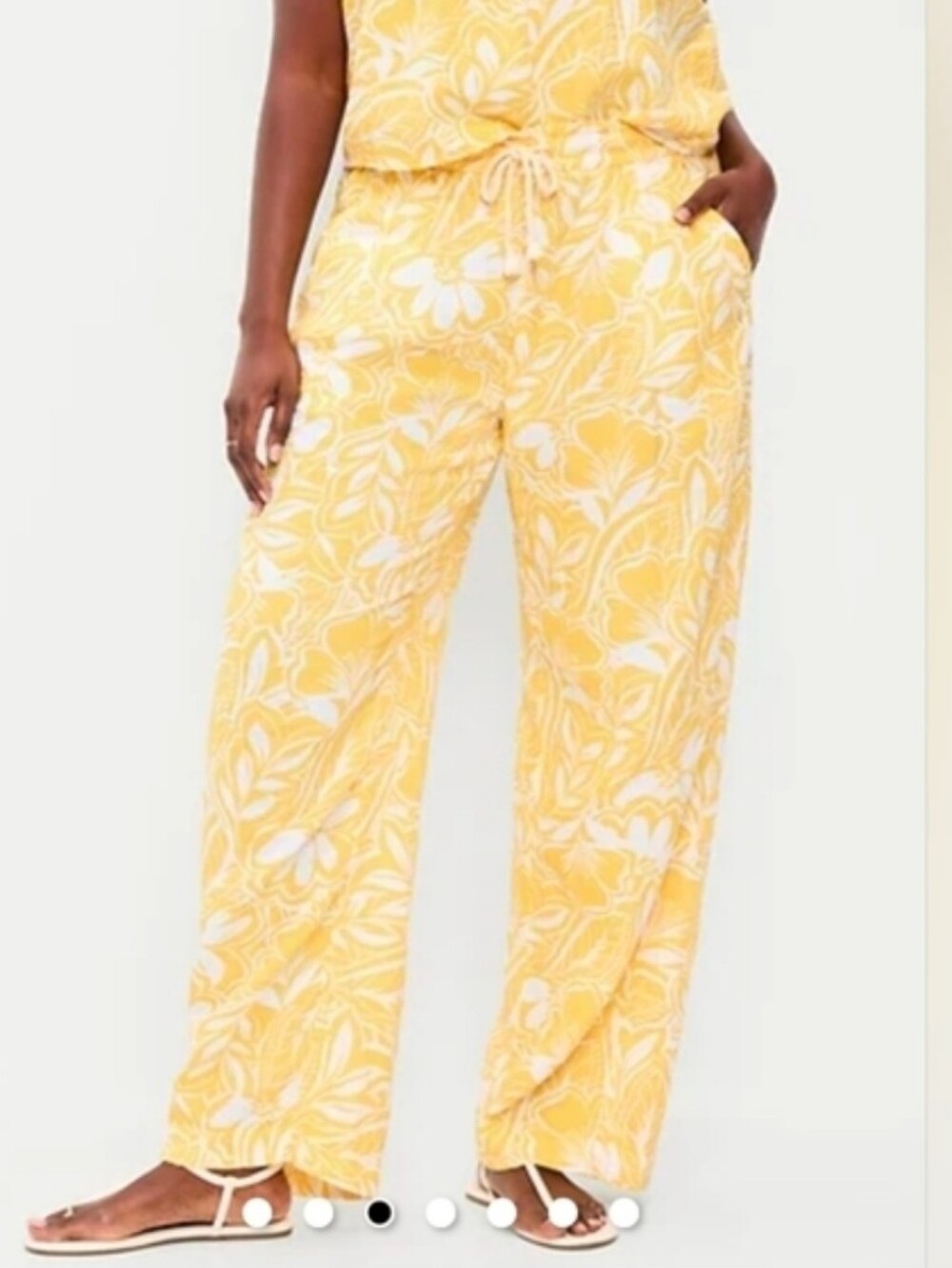 NWT Old Navy High-Waisted Crinkle Gauze Barrel Pant Medium Resort Beach